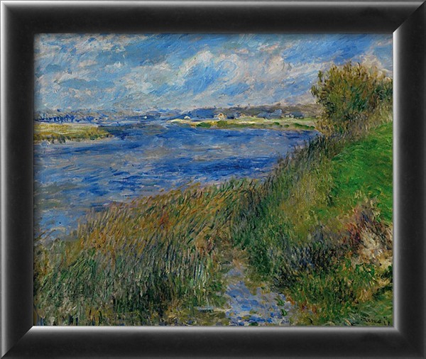 Banks of the Seine River at Champrosay, c.1876 - Pierre-Auguste Renoir painting on canvas